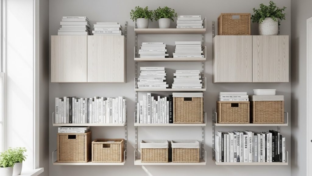 Vertical IKEA storage hacks for small apartment organization
