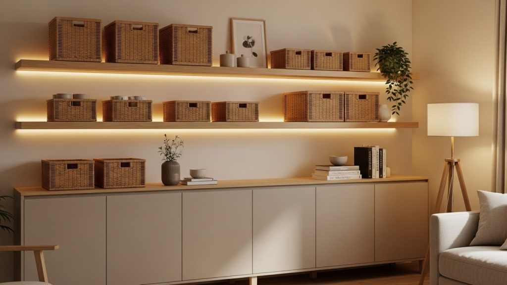 vertical shelves home storage ideas
