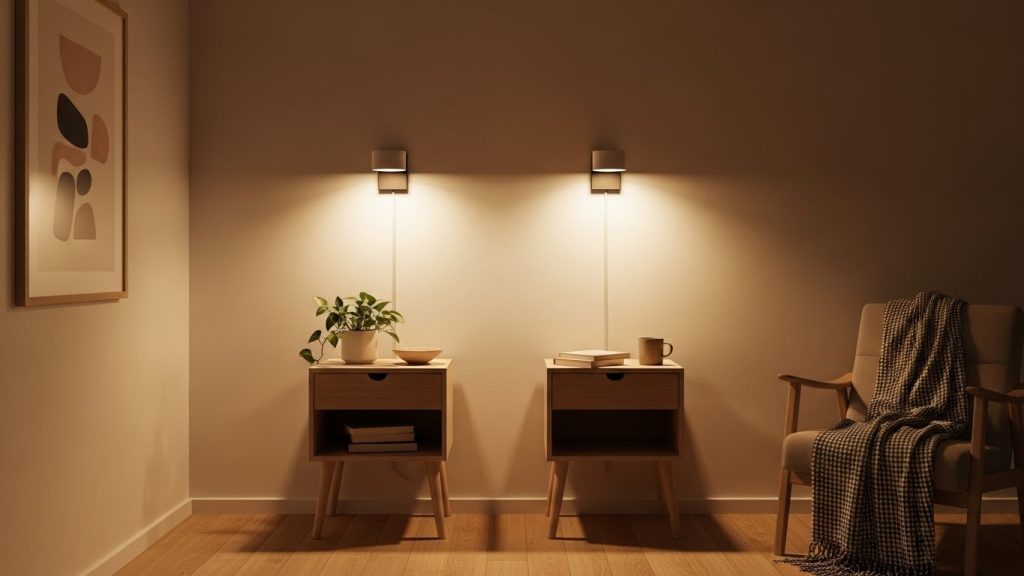 Affordable lighting ideas with plug-in wall sconces for renters