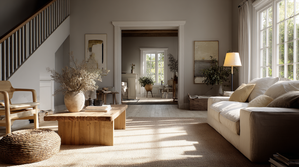 Open living space with clear walkways that make a home feel inviting and easy to move through