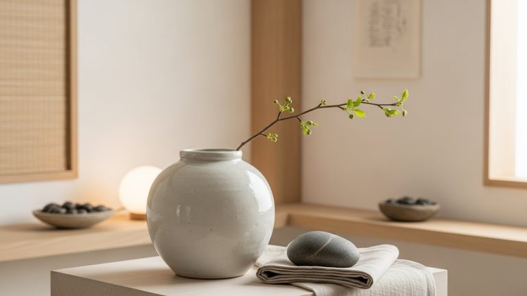 sensory home design using texture scent and sound in a calm minimalist interior