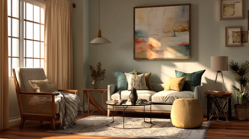 Thoughtfully spaced furniture layout that helps make a home feel inviting without adding new items