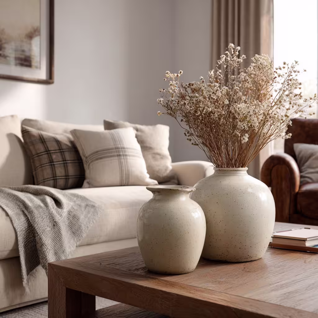 Timeless home decor featuring decor that natural materials