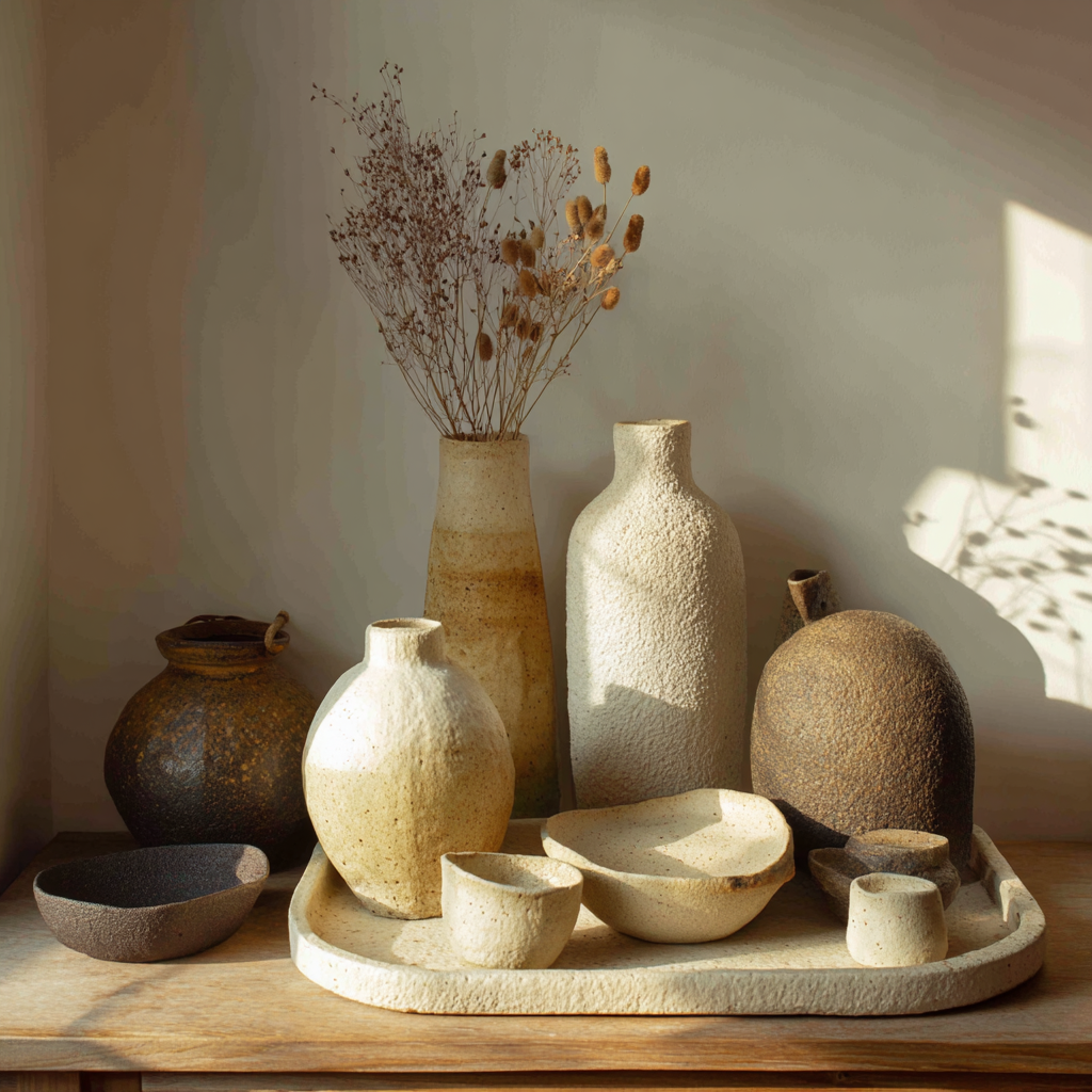 Handmade objects representing decor that ages well in a timeless home