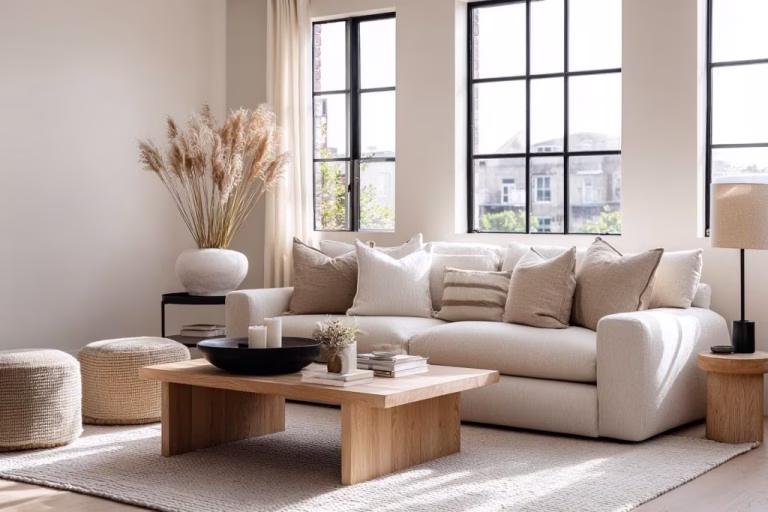 what makes a home feel calm through soft natural light and neutral interior design
