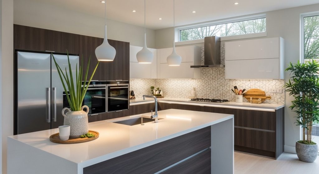 Home lighting ideas: kitchen island with pendant lighting for functional and stylish illumination
